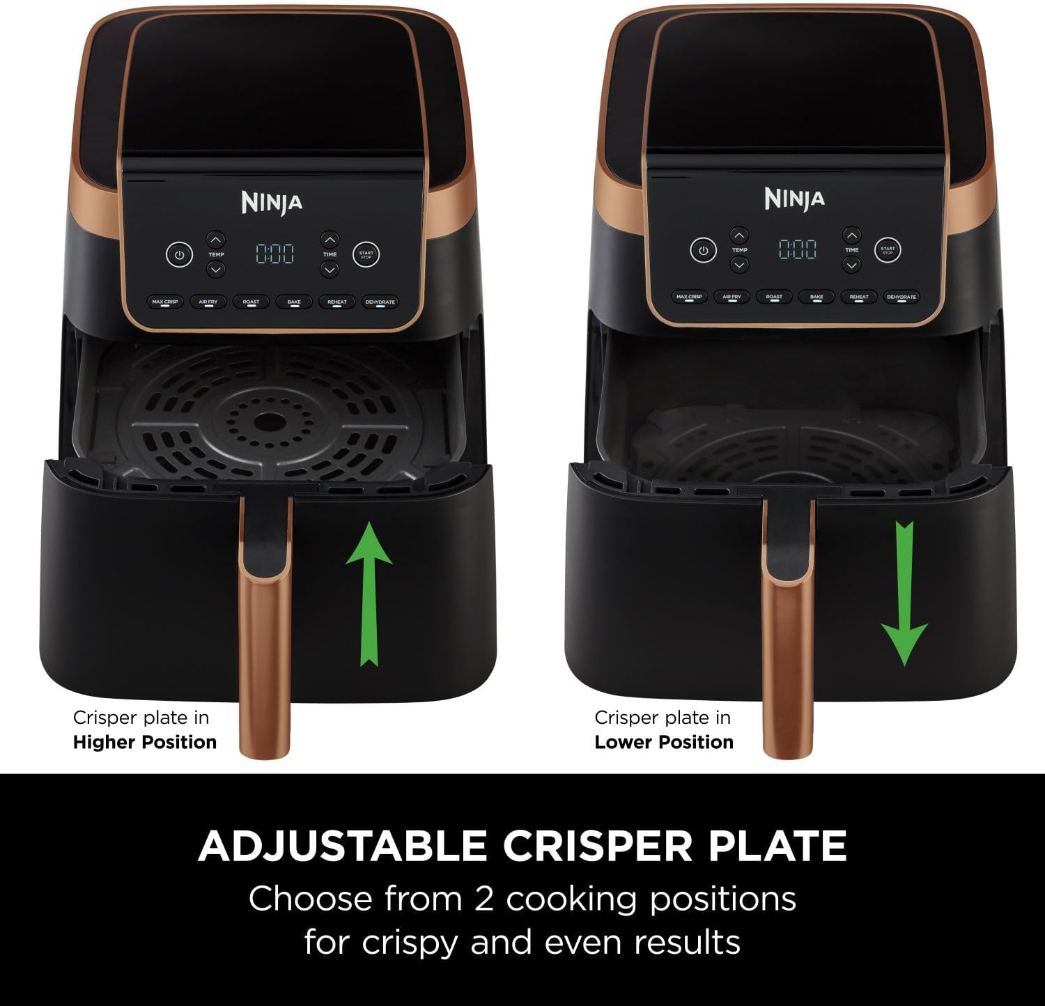 Ninja Air Fryer MAX PRO Black & Copper, AF180UKCP