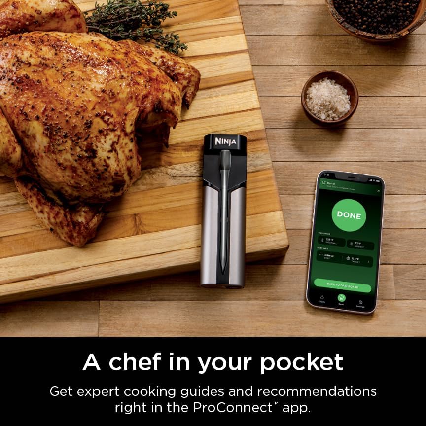 Ninja ProChef Wireless Meat Thermometer Waterproof, WP100