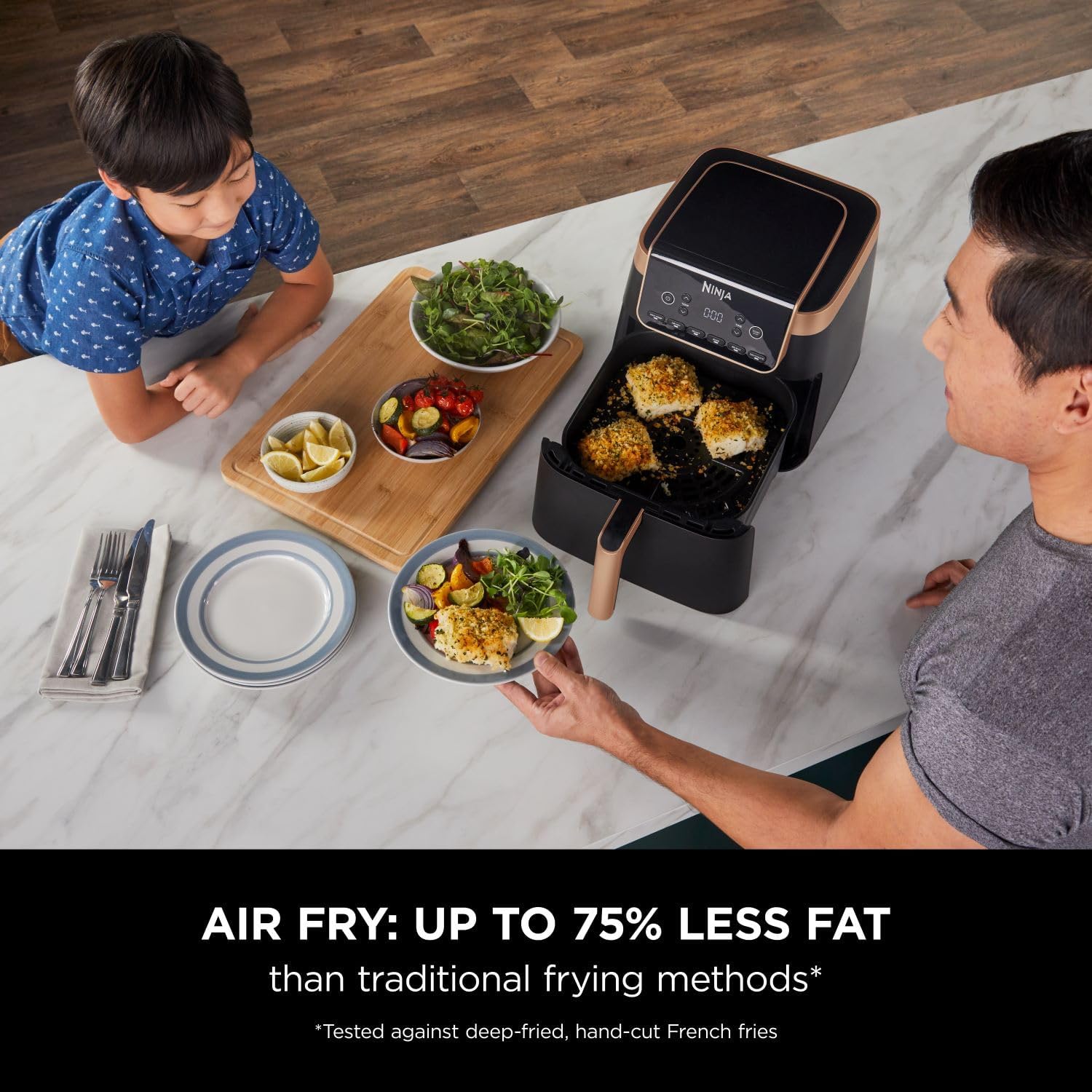 Ninja Air Fryer MAX PRO Black & Copper, AF180UKCP