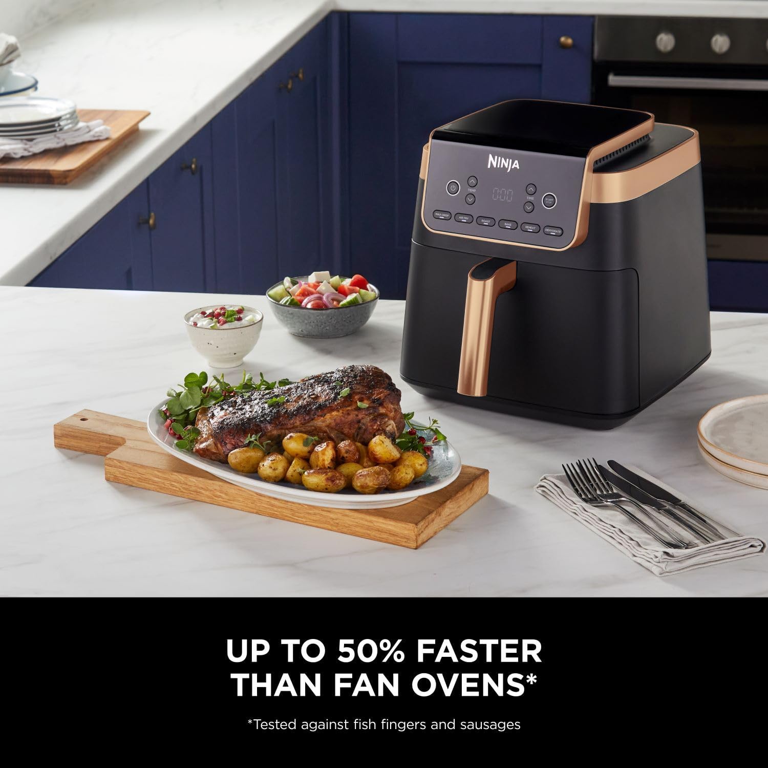 Ninja Air Fryer MAX PRO Black & Copper, AF180UKCP