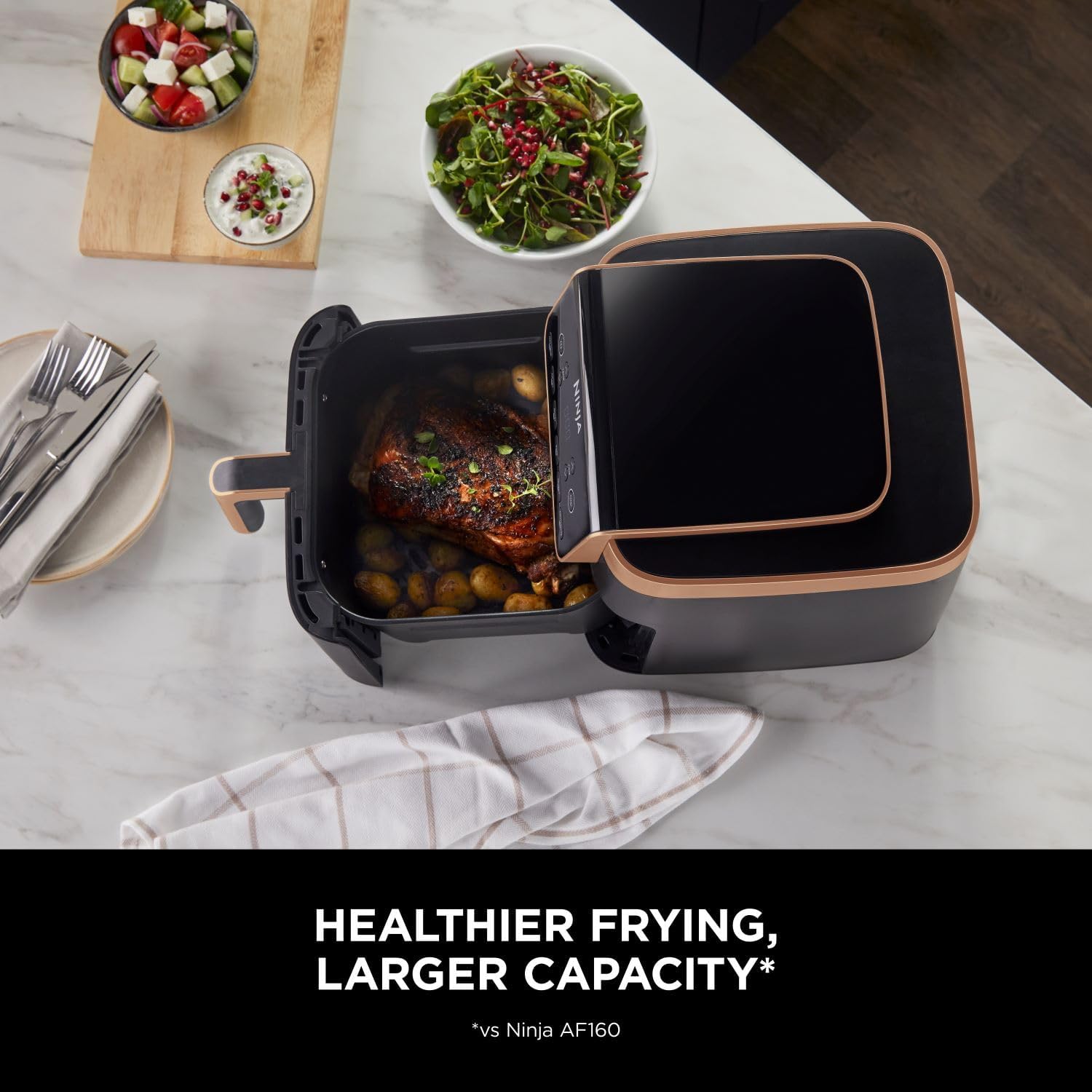 Ninja Air Fryer MAX PRO Black & Copper, AF180UKCP