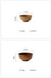 Wooden Bowl Japanese Style Wood Rice Soup Bowl Salad Bowl Food Container Large Small Bowl for Kids Tableware Wooden Utensils