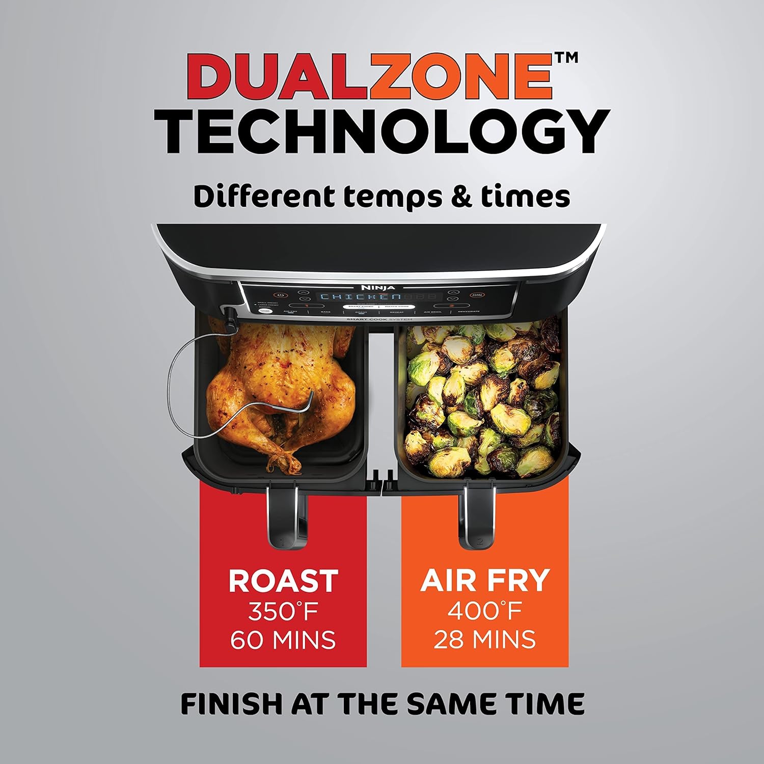 Ninja Smart Air Fryer 10 QT, Grey, DZ550